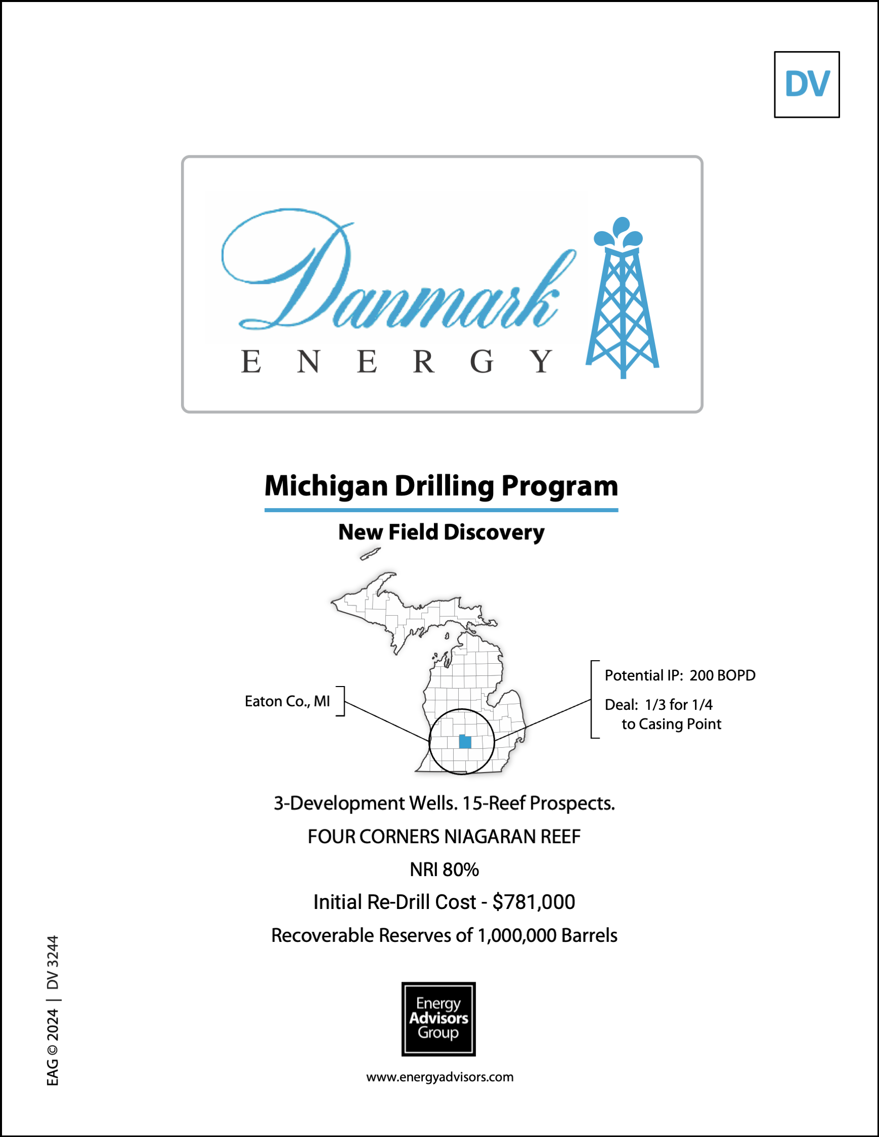DANMARK MICHIGAN DRILLING - Energy Advisors Group DANMARK MICHIGAN DRILLING